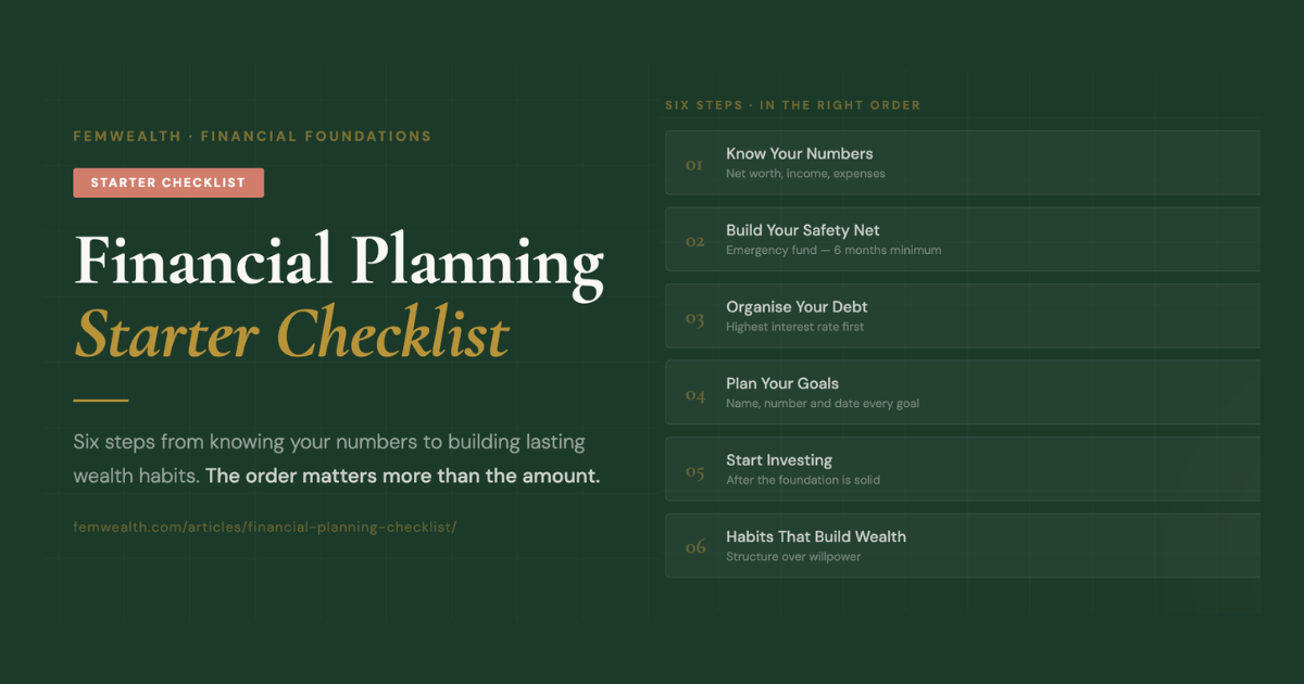 The Financial Planning Starter Checklist - Six Steps to Building Wealth ...